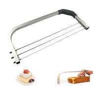 Lamppdcor Niveleur de gâteau en acier inoxydable réglable avec 3 fils, trancheuse professionnelle pour la cuisson du bricolage