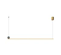 Lamps Minimalist Brass Strip Pendent Lamp Home LED Dimmable Dining Table Ceiling Hanging Light Indoor Kitchen Suspended Fixture Nordic Studio Decor Chandelier