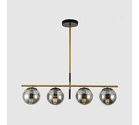 Lamps Nordic Glass Chandelier E27 Metal Strip Pendent Lamp Home Dining Table Suspended Light Fixture Kitchen Hallway Decor Ceiling Hanging