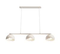 Lamps, White Metal Strip Pendant Light E27 3-Light Dining Table Chandelier Nordic Home Kitchen Adjustable Suspended Fixture Interior Ceiling Hanging Lamp