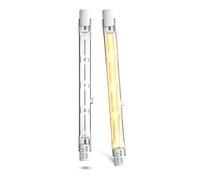 Lamptobe 160W R7s Ampoule Halogène Linéaire 118mm, Ampoule Halogène R7s Dimmable 118mm, 2800k Blanc Chaud Projecteur D'ampoule De Sécurité Extérieure, Lampe De Paysage-2pack