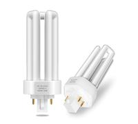 Lamptobe 2 Pack GX24Q-3 Lampe Fluorescente Compacte 26W 4 Broches - Blanc Naturel 4000K Ampoules CFL à économie d'énergie PLT-840 3U Forme CFL Non-dimmable pour Salle de Bain Chambre Couloir Garage