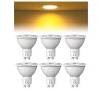 Lamptobe 3,5W Ampoule Spot LED GU10 Jaune Chaud 2000K, Équivalent 50W, 36° Angle Du Faisceau, Non Dimmables, AC 220V, Ampoule GU10 LED pour Salon, Chambre, Cuisine et Bureau, Lot de 6