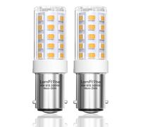 Lamptobe 4W Ampoule Machine a Coudre, Ampoule Baillonette B15 Blanc Chaud 3000K, 40W Équivalent, AC 220-240V, Non-Dimmable, Ampoule LED B15 pour Machine à Coudre, Hotte Aspirante, 2 pièces