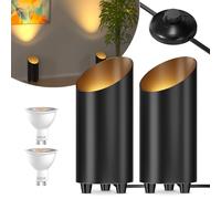 Lamptobe 5W Applique Murale Interieur avec Interrupteur et Prise,Lot de 2 spots LED d'intérieur pour plantes et tableaux 3000 K pour éclairage d'accentuation ou d'œuvres d'art