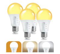 Lamptobe 9W Ampoule E27 LED,9W Équivalent 60W,Lot De 4 Ampoules A60 Avec Température De Couleur Sélectionnable 2700K/4000K/6000K,Non Gradables,800lm,Idéales Pour Les Lampes Et L'Éclairage Domestique