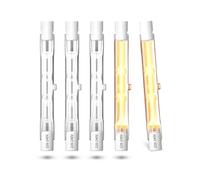 Lamptobe Ampoule Halogène R7S 78MM 48W 230V Dimmable T3 J78 Ampoules Halogènes Linéaire 78mm Blanc Chaud 2700K, Lot de 5