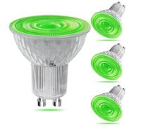 Lamptobe Ampoule LED GU10 Couleur Vert,5W MR16 lampe LED Vert non dimmable, Angle de faisceau 120°, Halogène 50W équivalent, pour éclairage paysager et éclairage décoratif,Lot de 4