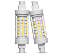 Lamptobe Ampoule R7S LED 78mm Dimmable 10W, Chaud Froid 6000K LED Crayon R7S J78 Équivalent à une Ampoule Halogène, Linéaire Projecteur pour Lampadaire, l’éclairage de paysage, sécurit (Lot de 2)