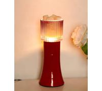 Lamptobe Brule Parfum Electrique pour Cires Parfumées et Huiles Essentielles, Brûleur d'Huile Electrique sans Flamme Lampe à Parfum Décorative pour Maison, Décoration et Cadeau, Rouge Rétro