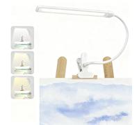 Lamptobe Lampe à pince pour chevalet avec interrupteur marche/arrêt, 3 modes de couleur, intensité variable. Lampe flexible col de cygne pour éclairage de peinture sur chevalet, bureau, travaux de