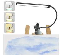 Lamptobe Lampe de Bureau à Pince LED pour Artistes, 3 Modes Couleur, 10 Niveaux Luminosité, 300lm Lumière de Lecture pour Peinture et Dessin avec Bras Flexible, Alimentation USB