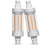 Lamptobe R7S 78mm LED 10W, Blanc Chaud 3000K Dimmable LED Crayon R7S J78 Équivalent à une Ampoule 80W, Linéaire Projecteur pour Lampadaire, l’éclairage de paysage, sécurit, AC 220V-240V(Lot de 2)