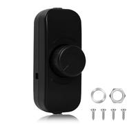 Lamptobe Variateur de Lumiere LED 220V-240V 3-100W Interrupteur Variateur pour Dimmable Lampes LED Rotatif Réglable, Noir, Lot de 1