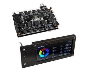 Lamptron Contrôleur de ventilateur et contrôleur LED PCI RGB SM436 Sync Edition
