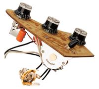 LAMSAM Kit de faisceau de câblage pour guitare électrique avec configuration de micro HSS, bobine de câblage séparable, interrupteur à lame pré-câblé à 5 voies avec condensateur orange, prise de