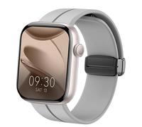 Lamshaw Bracelet Compatible avec AcclaFit P5 1.85 Pouces SmartWatch -Sport Silicone Replacment Bracelet avec Magnetic Folding Buckle (Gris)