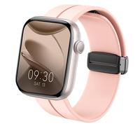 Lamshaw Bracelet Compatible avec AcclaFit P5 1.85 Pouces SmartWatch -Sport Silicone Replacment Bracelet avec Magnetic Folding Buckle (Rose)