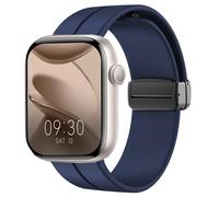 Lamshaw Bracelet Compatible avec AcclaFit P5 1.85 Pouces SmartWatch -Sport Silicone Replacment Bracelet avec Magnetic Folding Buckle (Bleu)