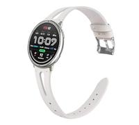 Lamshaw Bracelet Compatible avec Amazfit Active 2 Smart watch,20mm,22mm,Cuir Véritable Bande Compatible avec Amazfit Smart watch (Blanc, 20mm)