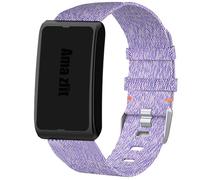 Lamshaw Bracelet Compatible avec amazfit helio strap SmartWatch,Bande en Tissé de Remplacement Réglable Sangle Rechange Accessoires Compatible avec amazfit helio strap (Purple)