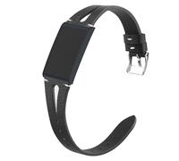 Lamshaw Bracelet Compatible avec Amazfit Helio Strap Smartwatch-Élégant & Confortable pour Montre Connectée,Cuir Véritable Bande Compatible avec Amazfit Helio Strap (Noir)