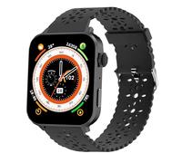 Lamshaw Bracelet Compatible avec Blackview Smart Watch-Ultra-Léger & Respirant, Silicone Sport Bracelet Souple Mince Dentelle Respirant Braceletpour (Noir, 20mm)