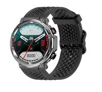 Lamshaw Bracelet Compatible avec Blackview SmartWatch, Nouveau Design Dracelet en Dilicone avec Boucle en métal,Les Montres intelligentes Compatible avec Blackview W50,R30 Pro (Noir, 20mm)