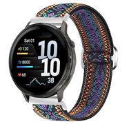 Lamshaw Bracelet Compatible avec Garmin Venu 4 41mm, 45mm Smart Watch,Bracelet Sport de en Nylon en Élastiques,Fermeture en acier inoxydable de haute qualité (Fleur violette, 22mm)