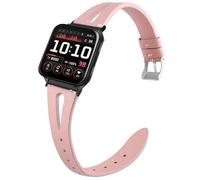 Lamshaw Bracelet Compatible avec Garmin Venu X1 Smartwatch-Élégant & Confortable pour Montre Connectée,Cuir Véritable Bande Compatible avec Garmin Venu X1 Smartwatch (Rose)
