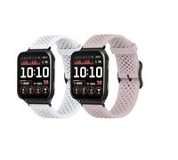 Lamshaw Bracelet Compatible avec Garmin Venu X1 SmartWatch, Nouveau Design Dracelet en Dilicone avec Boucle en métal,Les Montres intelligentes Compatible avec Garmin Venu X1 (2 Packs-Blanc+Rose)