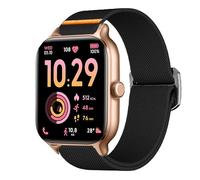 Lamshaw Bracelet Compatible avec ICE fit RT 3.0 36mm/40mm Smart Watch en nylon élastique léger, respirant et confortable, design réglable s'adaptant parfaitement à votre poignet (Noir, For 36mm)