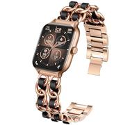 Lamshaw Bracelet Compatible avec ICE fit RT 3.0 36mm/40mm Smart Watch,respirant nylon tissu remplacement bracelet compatible avec ICE fit RT 3.0 Smart Watch (Rose Or-Noir, For 36mm)