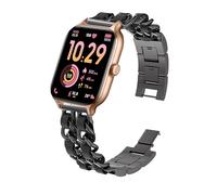 Lamshaw Bracelet Compatible avec ICE fit RT 3.0 36mm/40mm Smart Watch,respirant nylon tissu remplacement bracelet compatible avec ICE fit RT 3.0 Smart Watch (Noir-Noir, For 36mm)