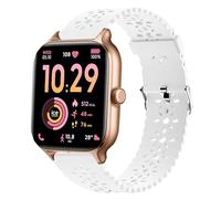Lamshaw Bracelet Compatible avec ICE fit RT 3.0 36mm/40mm Smart Watch-Ultra-Léger & Respirant, Silicone Sport Bracelet Souple Mince Dentelle Respirant Braceletpour (Blanc, For 40mm)