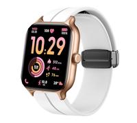 Lamshaw Bracelet Compatible avec ICE fit RT 3.0 36mm/40mm SmartWatch -Sport Silicone Replacment Bracelet avec Magnetic Folding Buckle Compatible avec ICE fit RT 3.0 (Blanc, For 36mm)