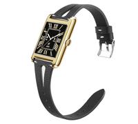 Lamshaw Bracelet Compatible avec Ice Smart TKS 2.0 1.41 Pouces Smartwatch-Élégant & Confortable pour Montre Connectée,Cuir Véritable Bande (Noir)