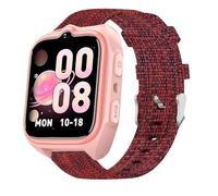 Lamshaw Bracelet Compatible avec IOWODO/Baolubao/Blackview Z30 1.75'' Pouces Smart Watch,Bande en Tissé de Remplacement Réglable Sangle Rechange Accessoires (Rouge)
