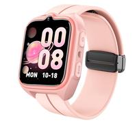 Lamshaw Bracelet Compatible avec IOWODO/Baolubao/Blackview Z30 SmartWatch -Sport Silicone Replacment Bracelet avec Magnetic Folding Buckle (Rose)