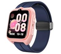 Lamshaw Bracelet Compatible avec IOWODO/Baolubao/Blackview Z30 SmartWatch -Sport Silicone Replacment Bracelet avec Magnetic Folding Buckle (Bleu)