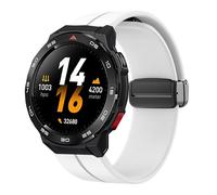 Lamshaw Bracelet Compatible avec Mibro GS Pro2/ Pro/Explorer/Explorer S/ Active2/ Active,Mibro Watch GT/Mibro Lite 3 Pro -Sport Silicone Replacment Bracelet avec Magnetic Folding Buckle (Blanc)