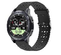 Lamshaw Bracelet Compatible avec OUKITEL BT10/BT20/BT50/BT80/BT101/BT13/BT12/BT103/V2, Silicone Sport Bracelet Souple Mince Dentelle Respirant Braceletpour (Noir)