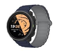 Lamshaw Bracelet Compatible avec SUUNTO Nautic S Smart Watch, Magnétique Silicone Sport Bracelet Magnétique Fort (Bleu)