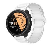 Lamshaw Bracelet Compatible avec SUUNTO Nautic S Smart Watch, Magnétique Silicone Sport Bracelet Magnétique Fort (Blanc)
