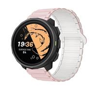 Lamshaw Bracelet Compatible avec SUUNTO Nautic S Smart Watch, Magnétique Silicone Sport Bracelet Magnétique Fort (Rose)
