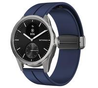 Lamshaw Bracelet Compatible avec Withings ScanWatch 2 38mm/42mm SmartWatch -Sport Silicone Replacment Bracelet avec Magnetic Folding Buckle (Bleu, For 42mm)