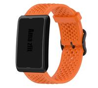 Lamshaw Bracelet de Montre Style Astronaute - Silicone Hypoallergénique -Compatible Pour amazfit helio strap Smart Watch- Idéal Sport, Voyage, Style Futuriste (Orange)