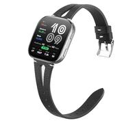 Lamshaw Bracelet de rechange compatible avec Amazfit bip 6, 20 mm, 22 mm, à dégagement rapide, fin et vintage pour homme et femme, compatible avec montre intelligente Amazfit (noir, bracelet de 20 mm)