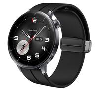 Lamshaw Bracelet de rechange compatible avec OnePlus Watch 3, 18 mm, 22 mm, en silicone souple, compatible avec OnePlus Watch 3, 2 46 mm/2R/1/43 mm (noir, bracelet de 22 mm)