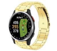 Lamshaw Bracelet de rechange durable en acier inoxydable à dégagement rapide compatible avec Garmin Approach S44, S42, S40 - Doré - 20 mm